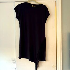 Serena Williams black tunic with fringe on the side. size Medium